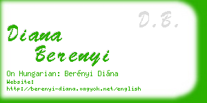 diana berenyi business card
